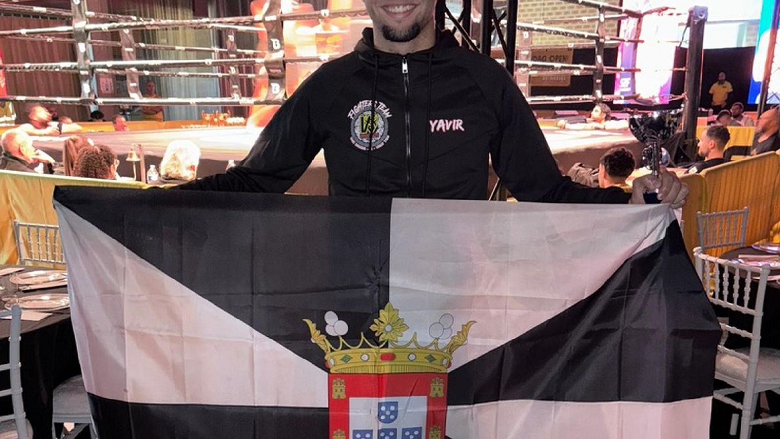 Yabir, con la bandera de Ceuta