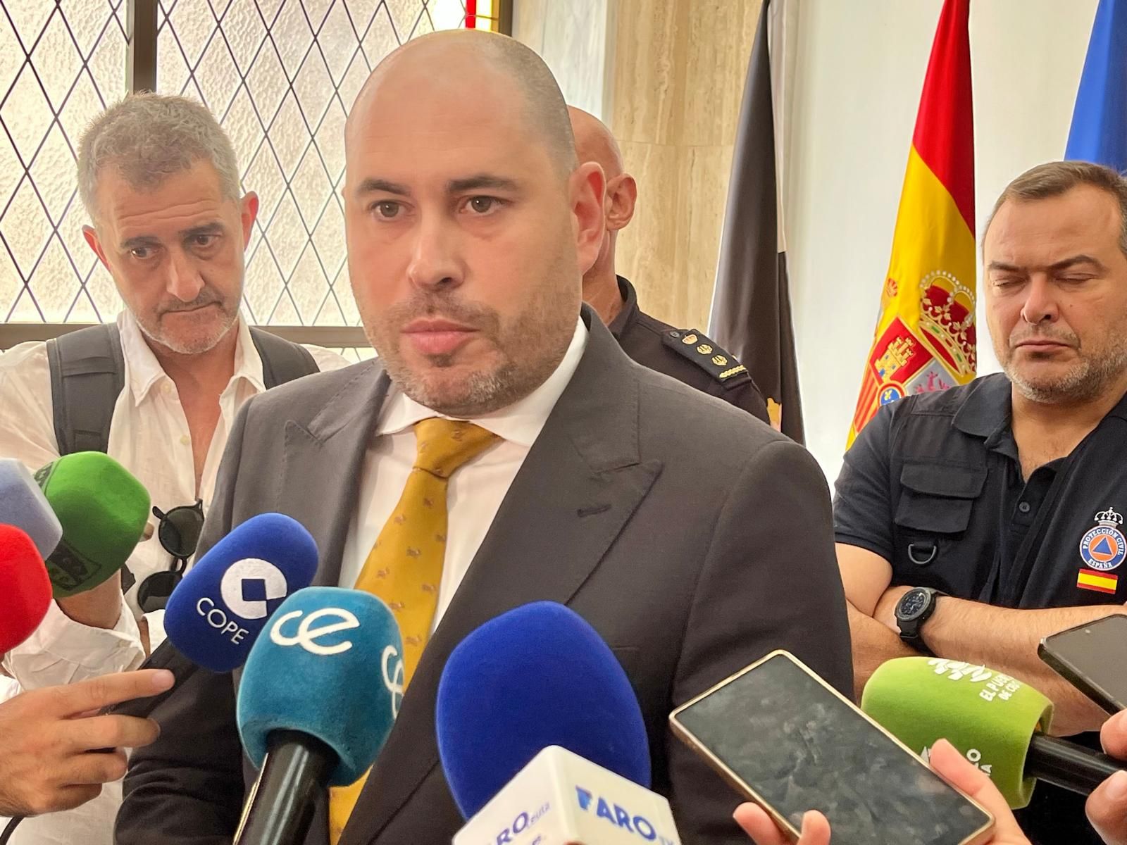 Pérez Triano durante su comparecencia ante los medios