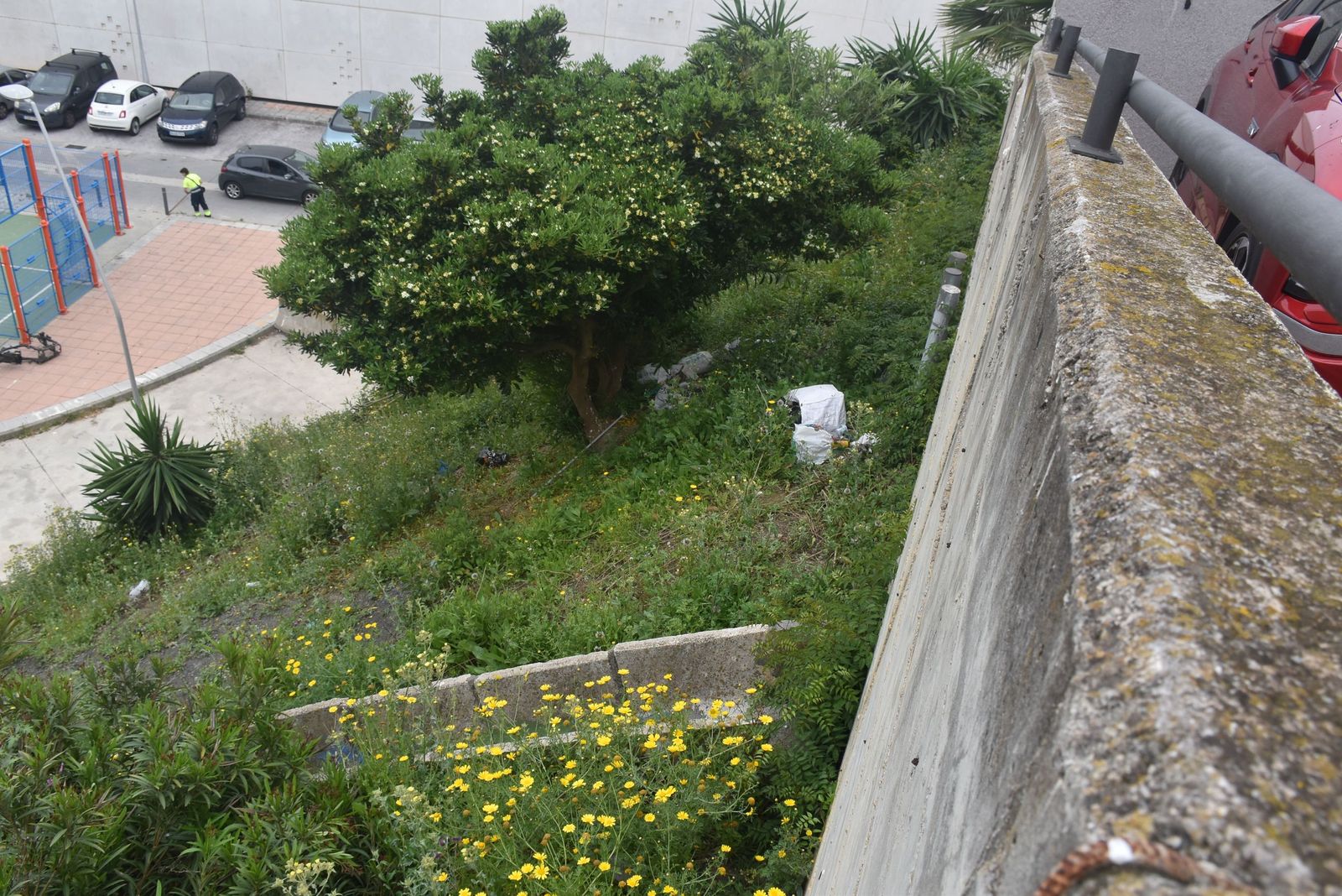 Los vecinos de Miramar Alto denuncian el abandono de una vaguada llena de basura y ratas