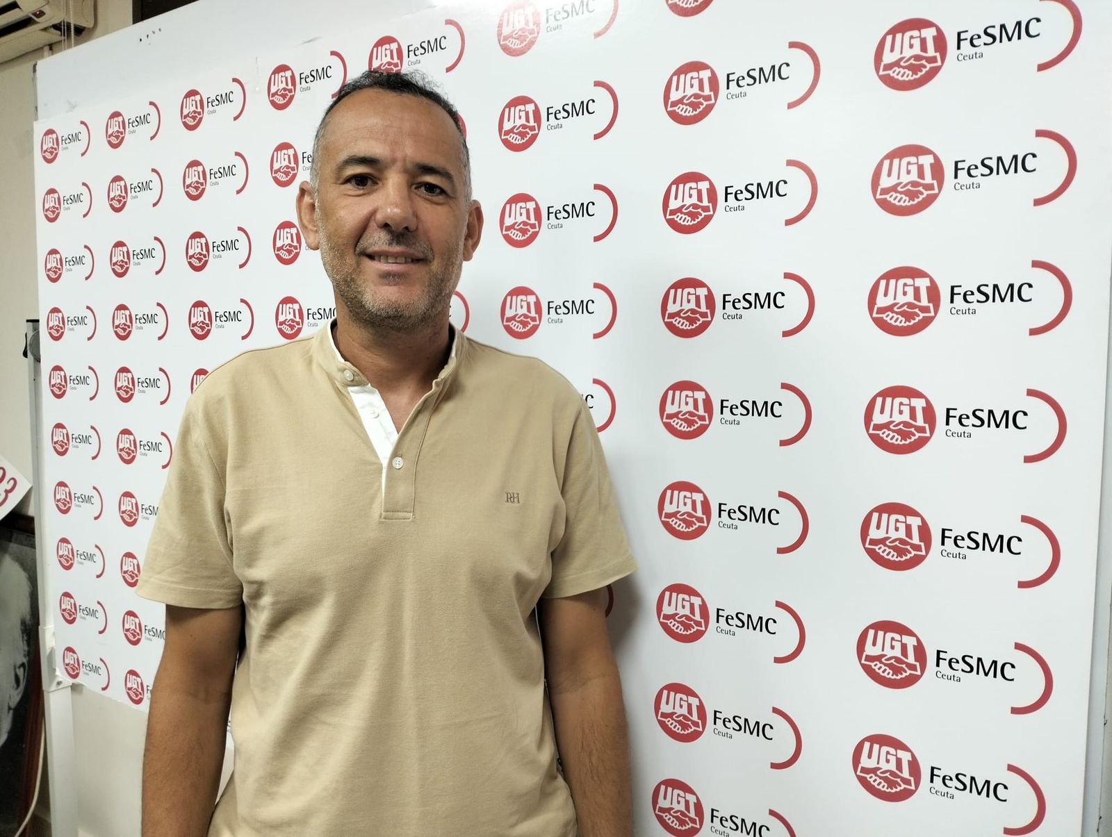 Abselam Abdel-lah, en la sede de UGT