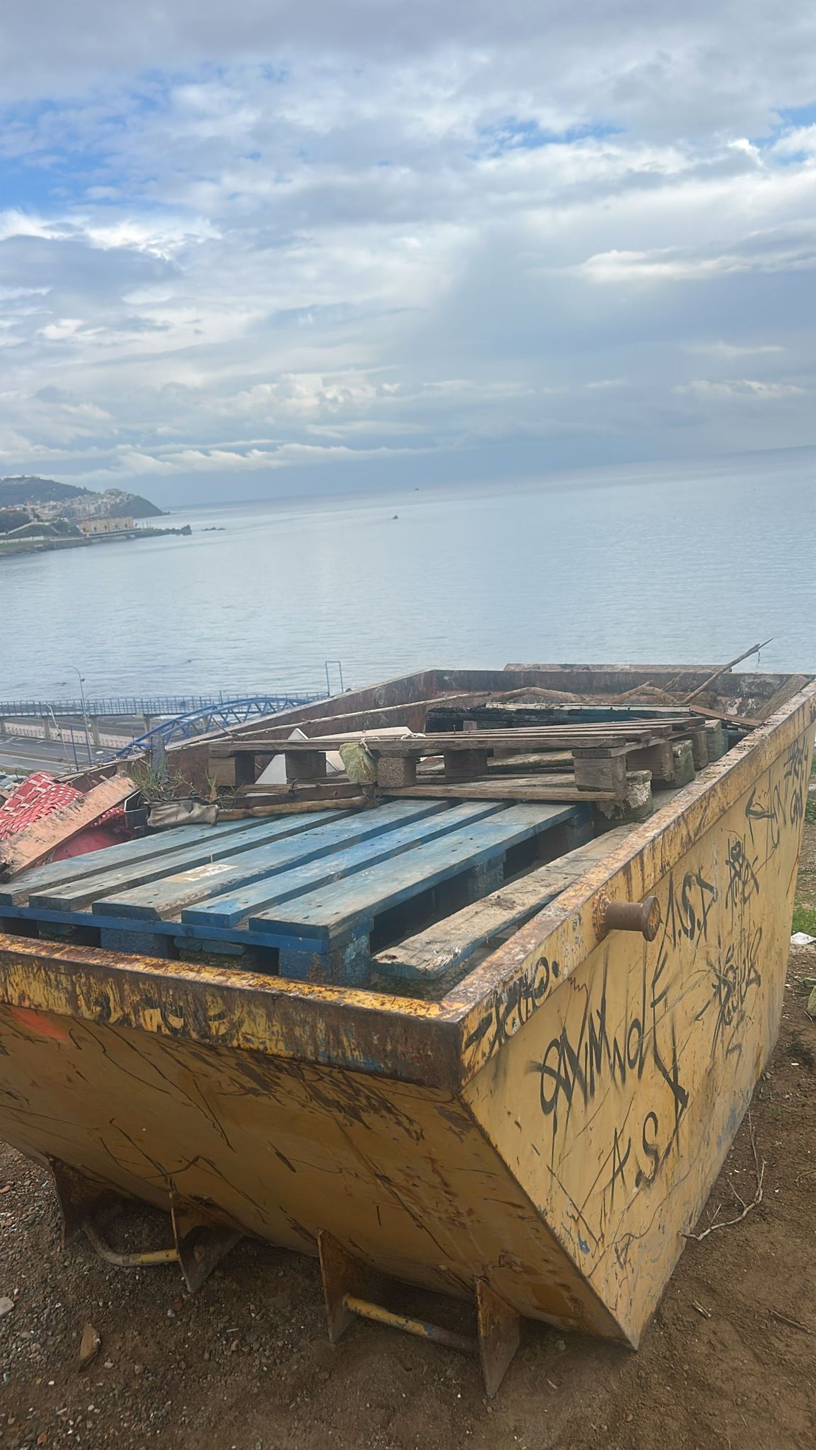 Las Brigadas Verticales limpian residuos en la barriada del Príncipe Felipe.