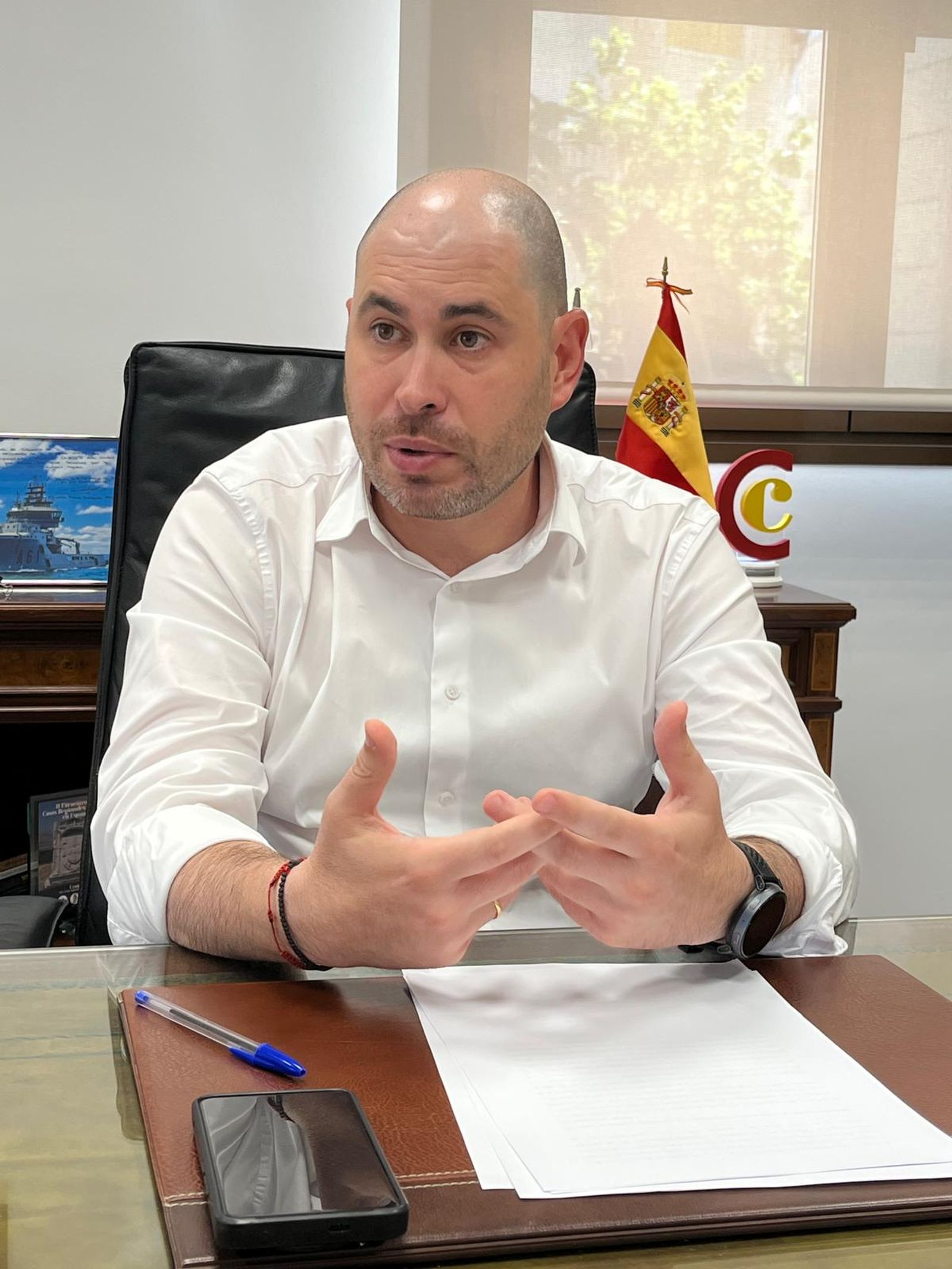 Miguel Ángel Pérez  Triano, delegado del Gobierno en Ceuta, durante una entrevista concedida a EL PUEBLO DE CEUTA
