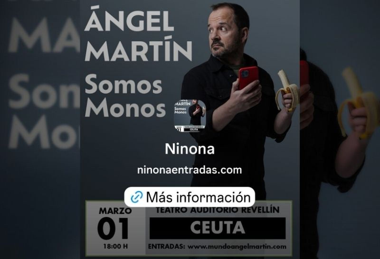 Anuncio de la venta de entradas en las redes de Ángel Martín.