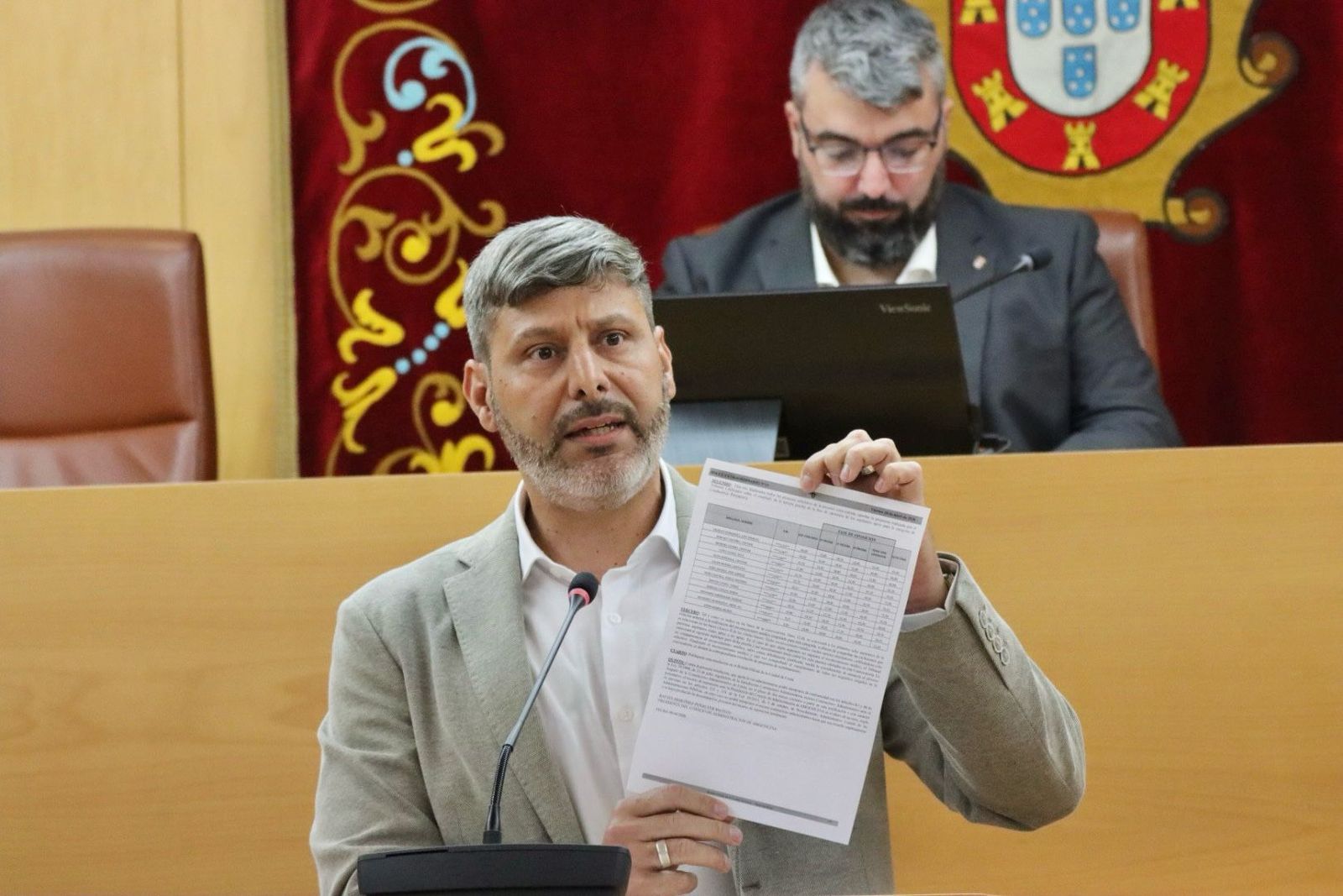 Mohamed Mustafa durante el Debate sobre el Estado de la Ciudad