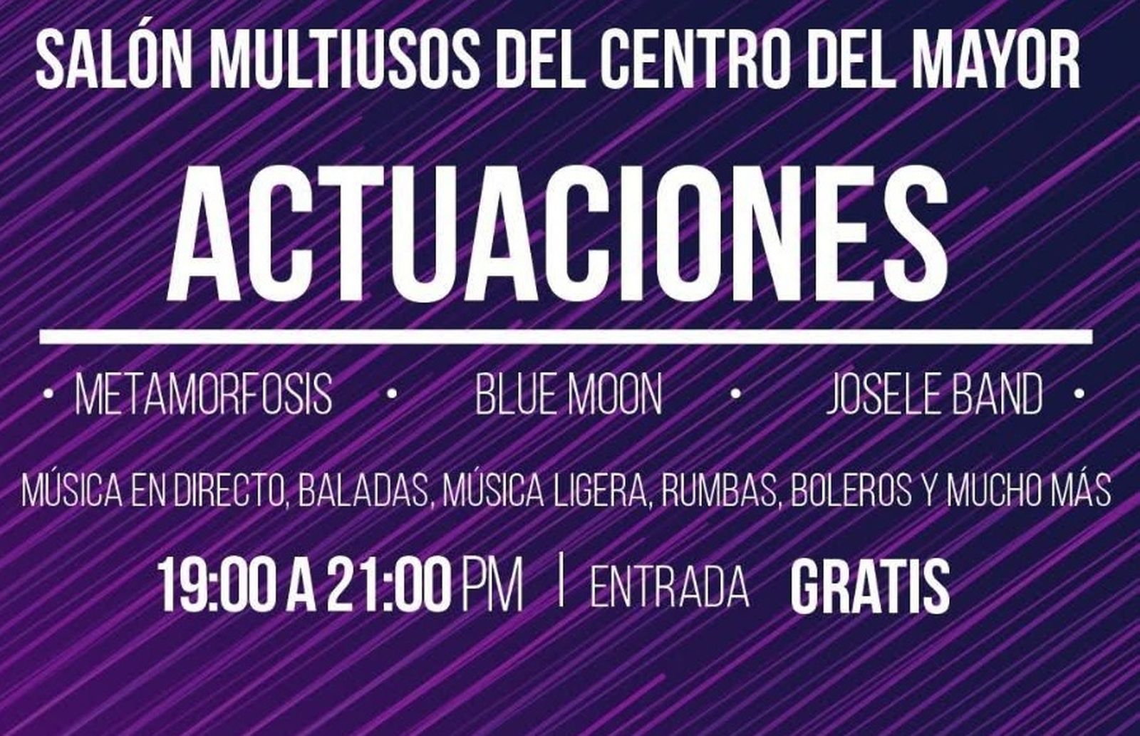 Cartel del concierto organizado por la Asociación de Músicos Batutas