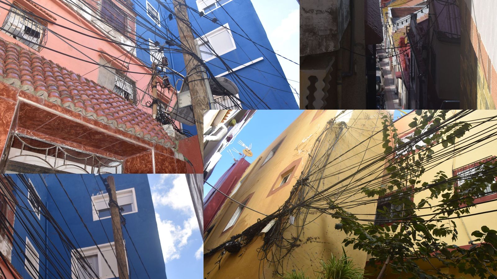 Condensación de cableado aéreo en varias zonas de Pasaje Recreo, donde no puede acceder el camión de Bomberos