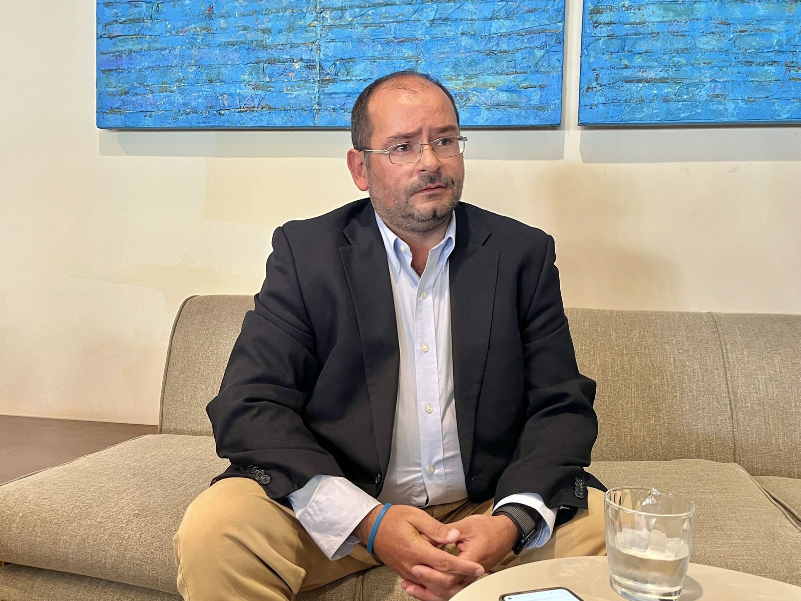 Juan Goñi, durante la entrevista concedida a El Pueblo