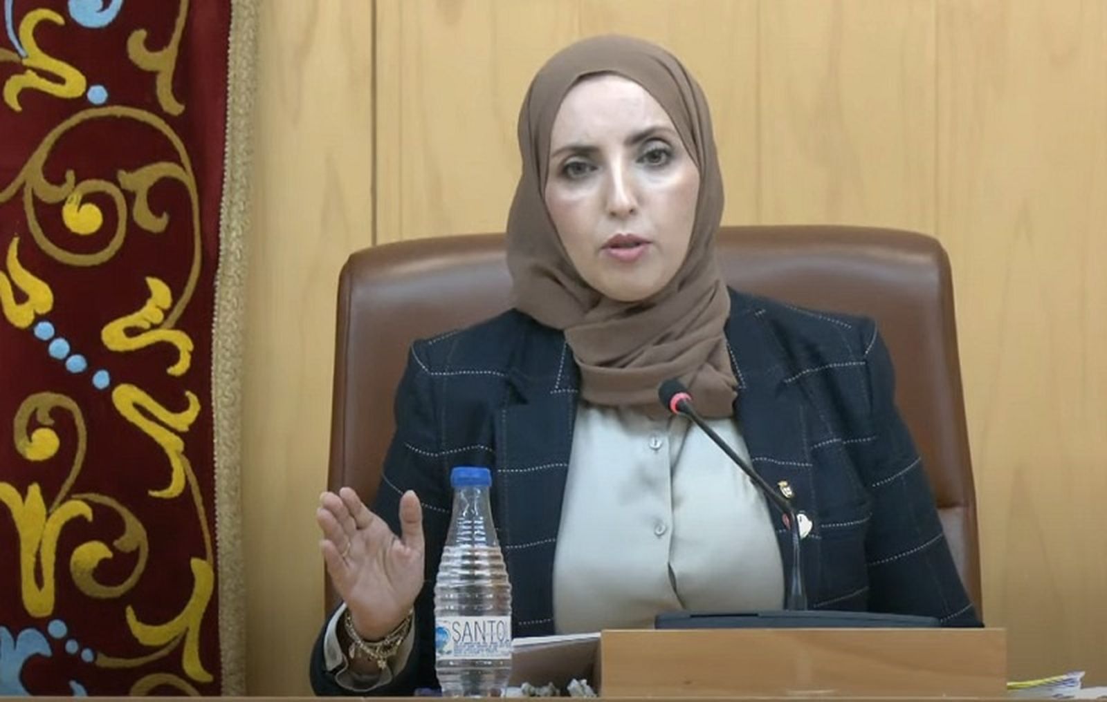 La líder del MDyC, Fatima Hamed, durante el pleno de este miércoles. / FOTO NICOL'S