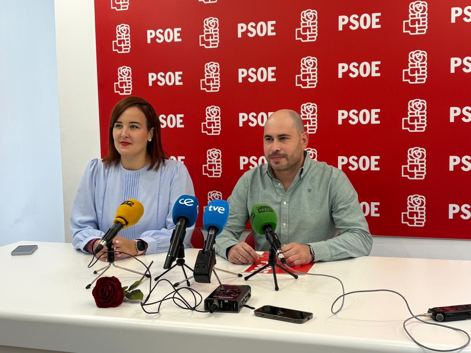 Triano en la sede del PSOE durante la rueda de prensa de este viernes