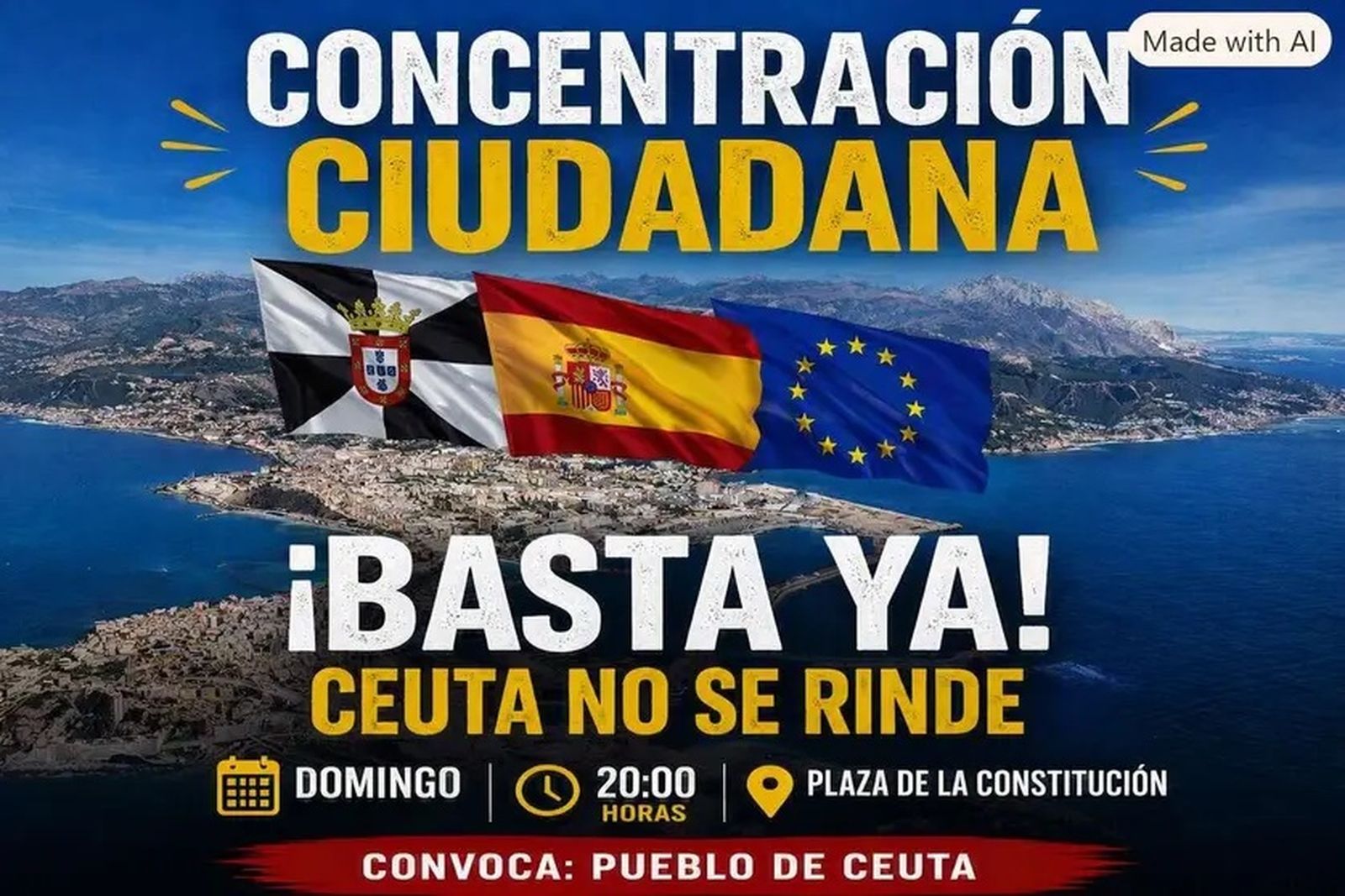La concentración está convocada este domingo a las 20.00 horas