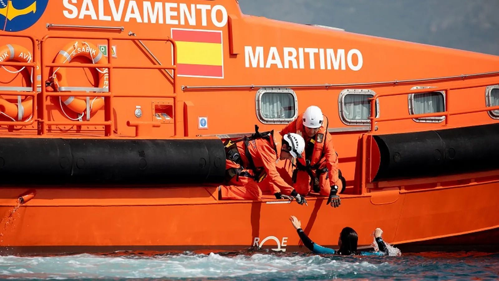 Embarcación de Salvamento Marítimo en una foto de archivo