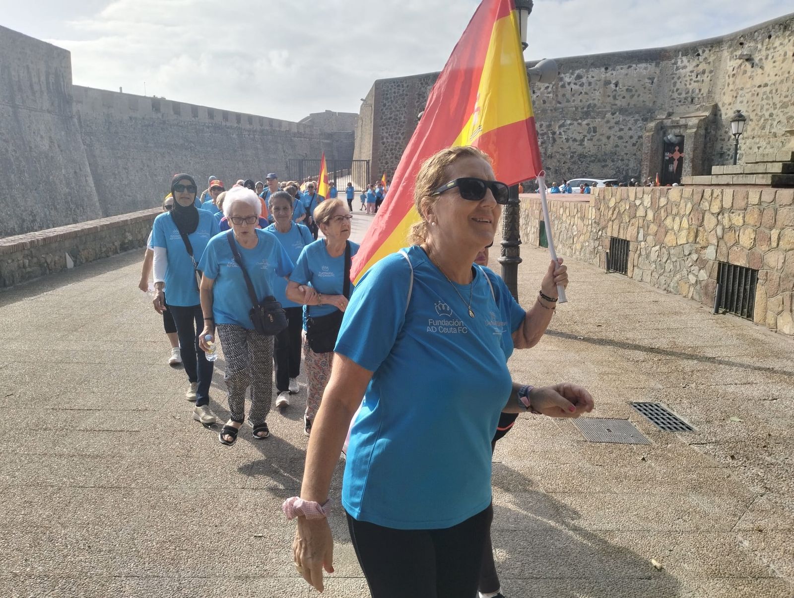 Participantes en la marcha celebrada esta mañana