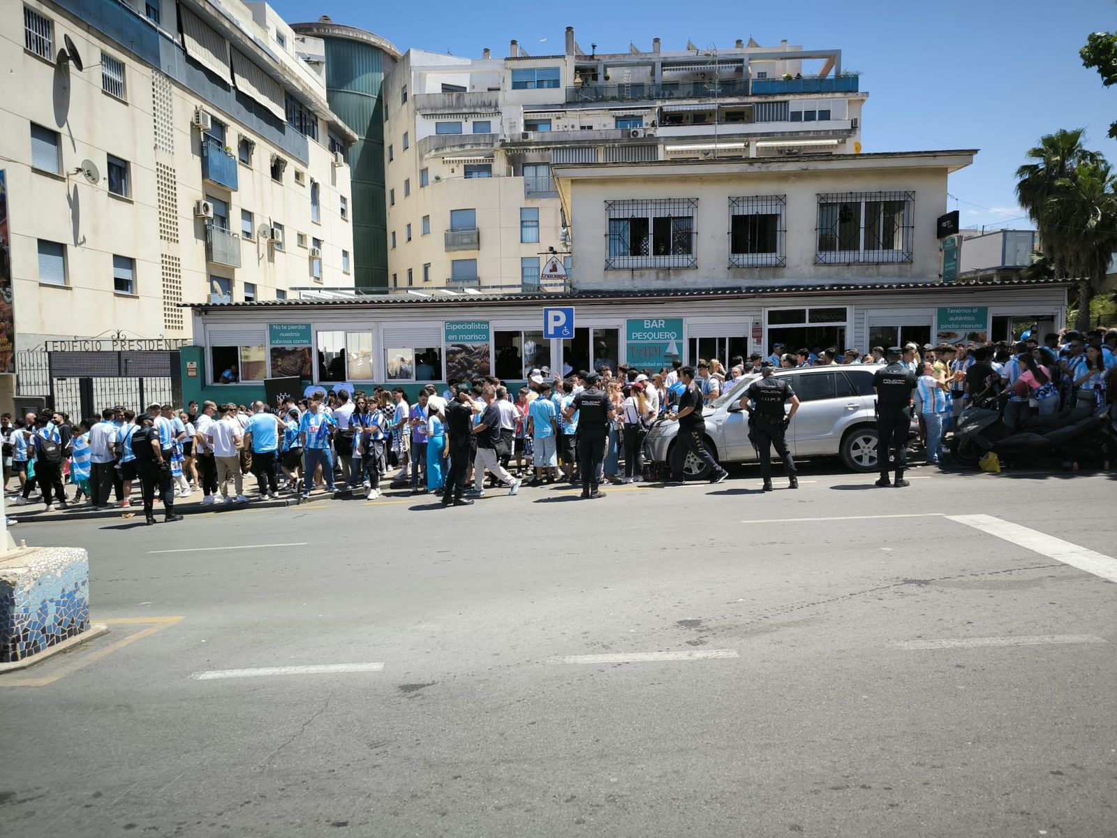 Ambiente en la previa del partido