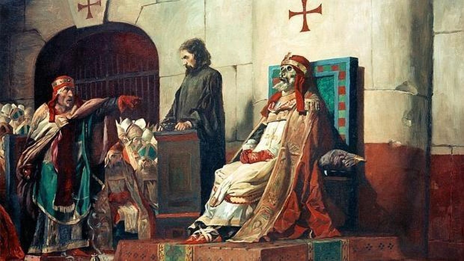FOTO Jean-Paul Laurens, "El papa Formoso y Esteban VI" (1870). (Museo de Bellas Artes de Nantes)