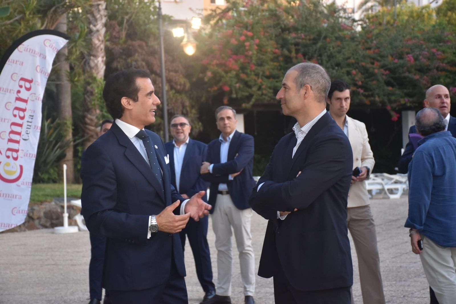 Una recepción el el Parque Marítimo, antesala del Forbes Ceuta AI & Tech Summit