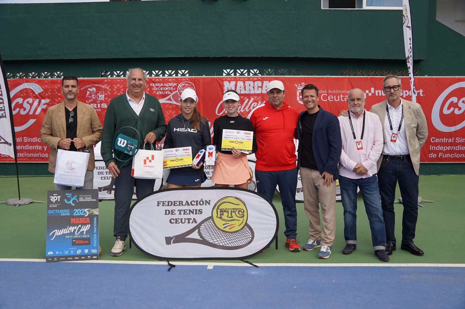 Las finales cierran un brillante 'Máster Nacional RPT Marca Junior Cup Ciudad de Ceuta-CSIF’
