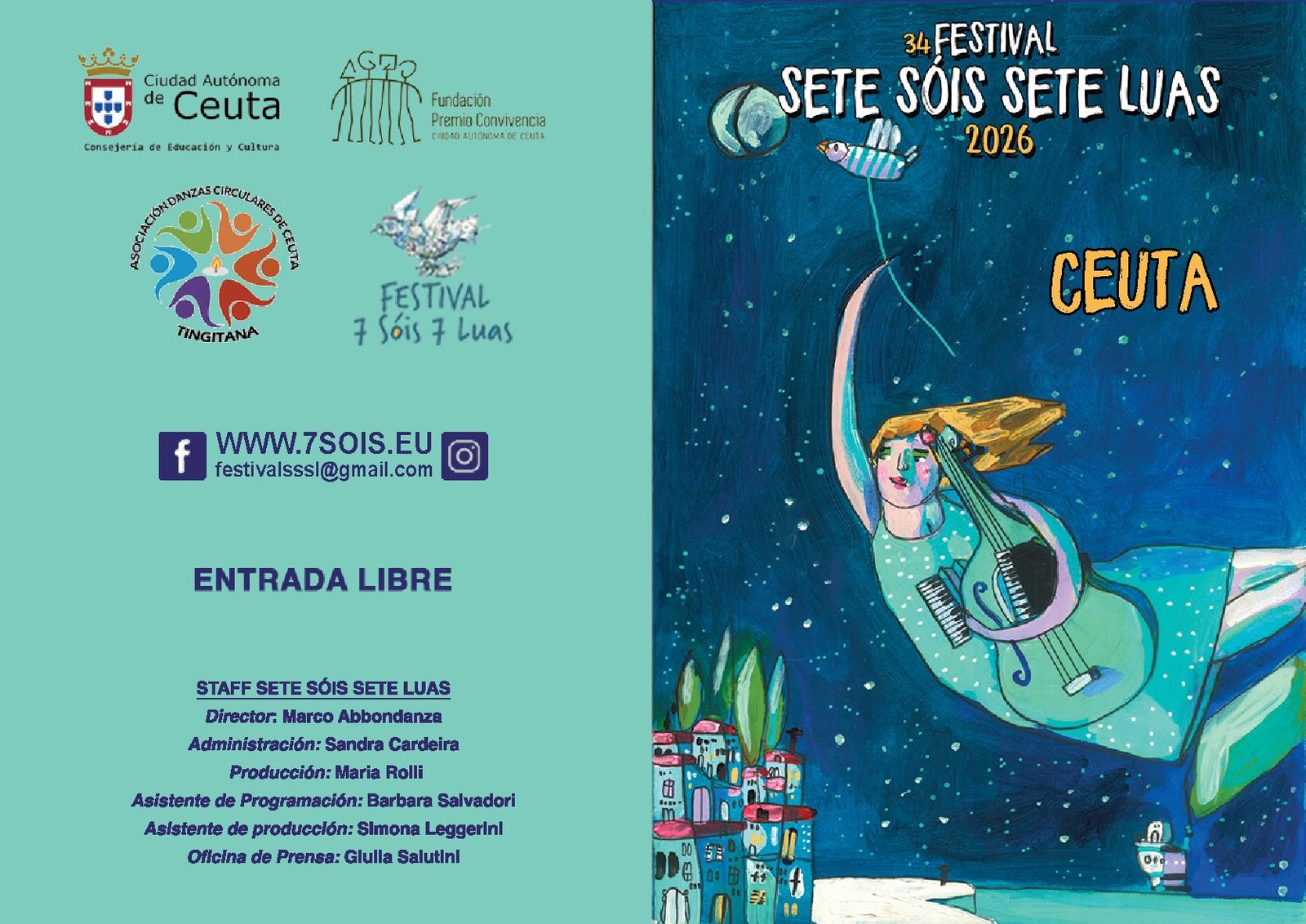 Cartel del festival Sete Sois Sete Luas