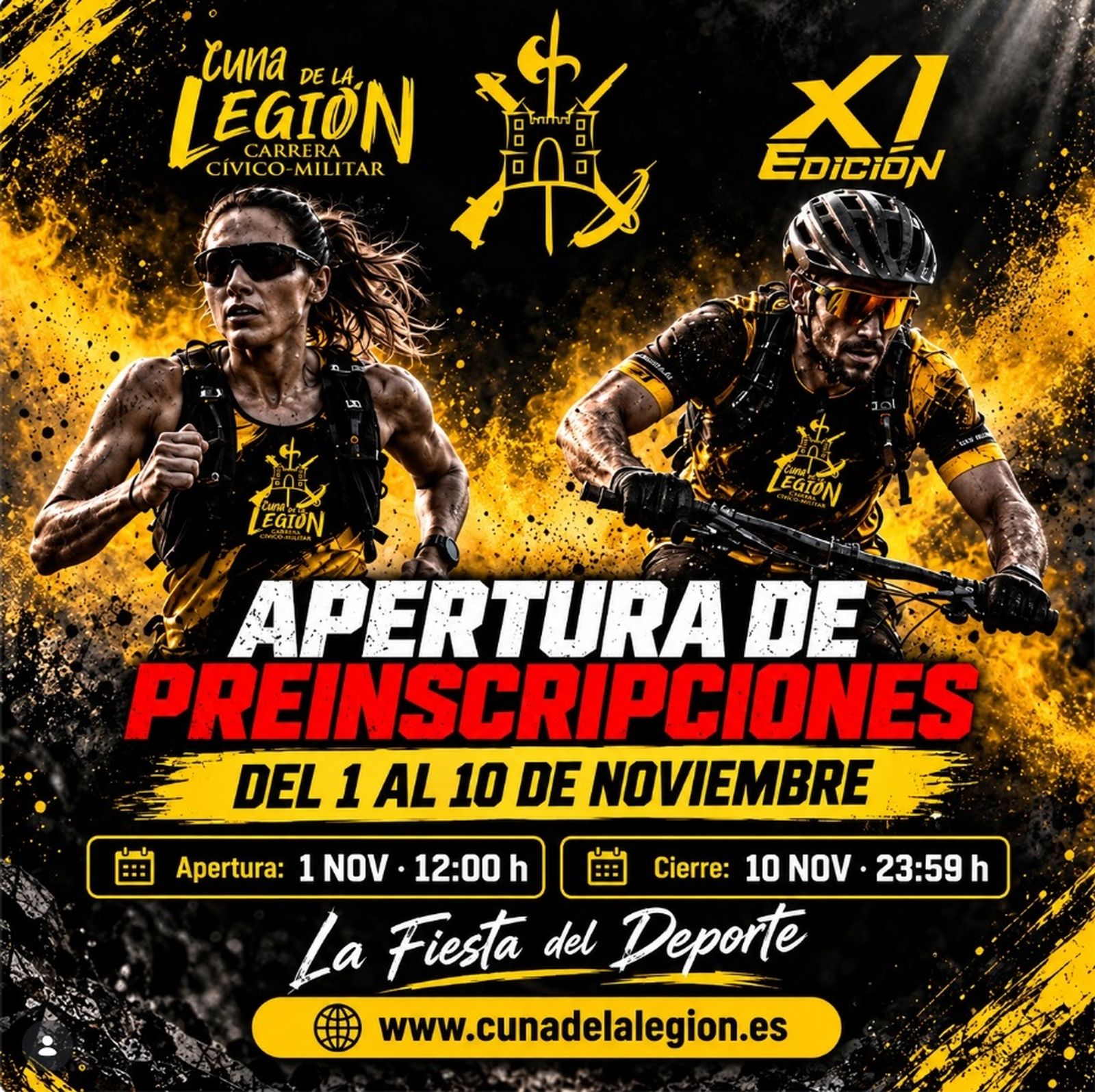 Cartel promocional de la preinscripción a la carrera