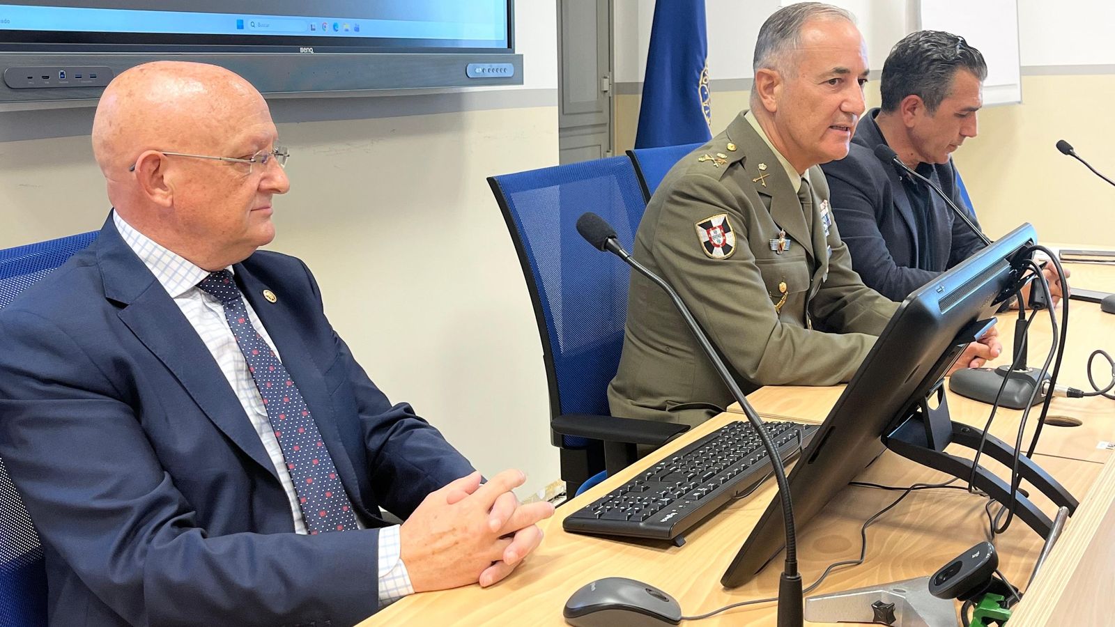 El comandante general, Fernández Herrero, en su intervención