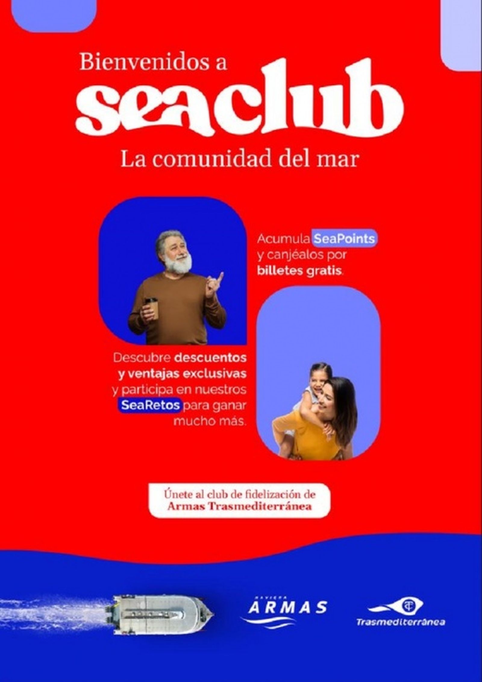 Cartel programa de fidelizacón SeaClub Armas Transmediterránea  |  FOTO CEDIDA
