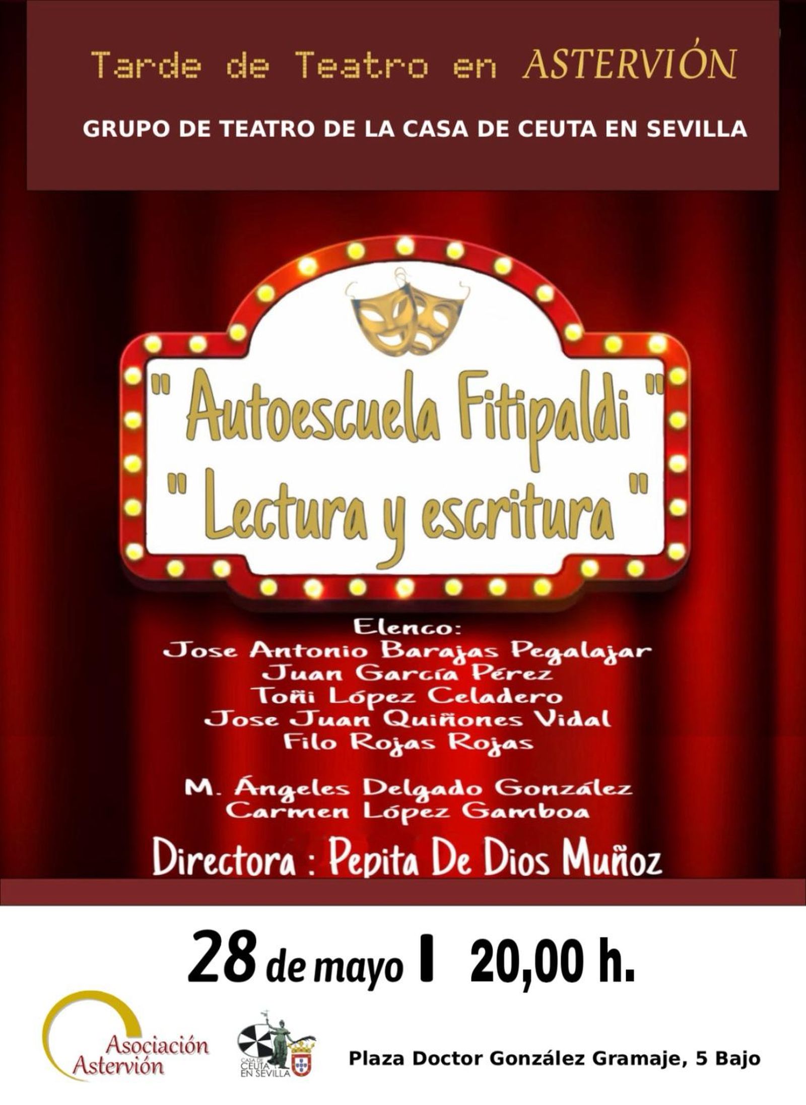 Cartel de la representación del grupo de teatro