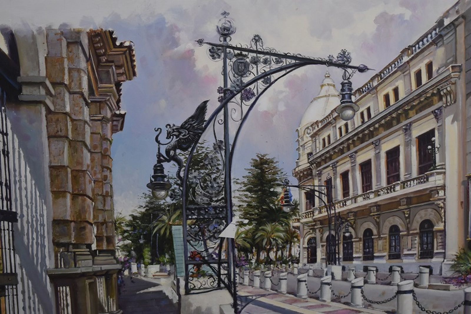 Pintura realista del Ayuntamiento de Ceuta. / FOTO NICOL'S Pintura realista del Ayuntamiento de Ceuta. / FOTO NICOL'S
