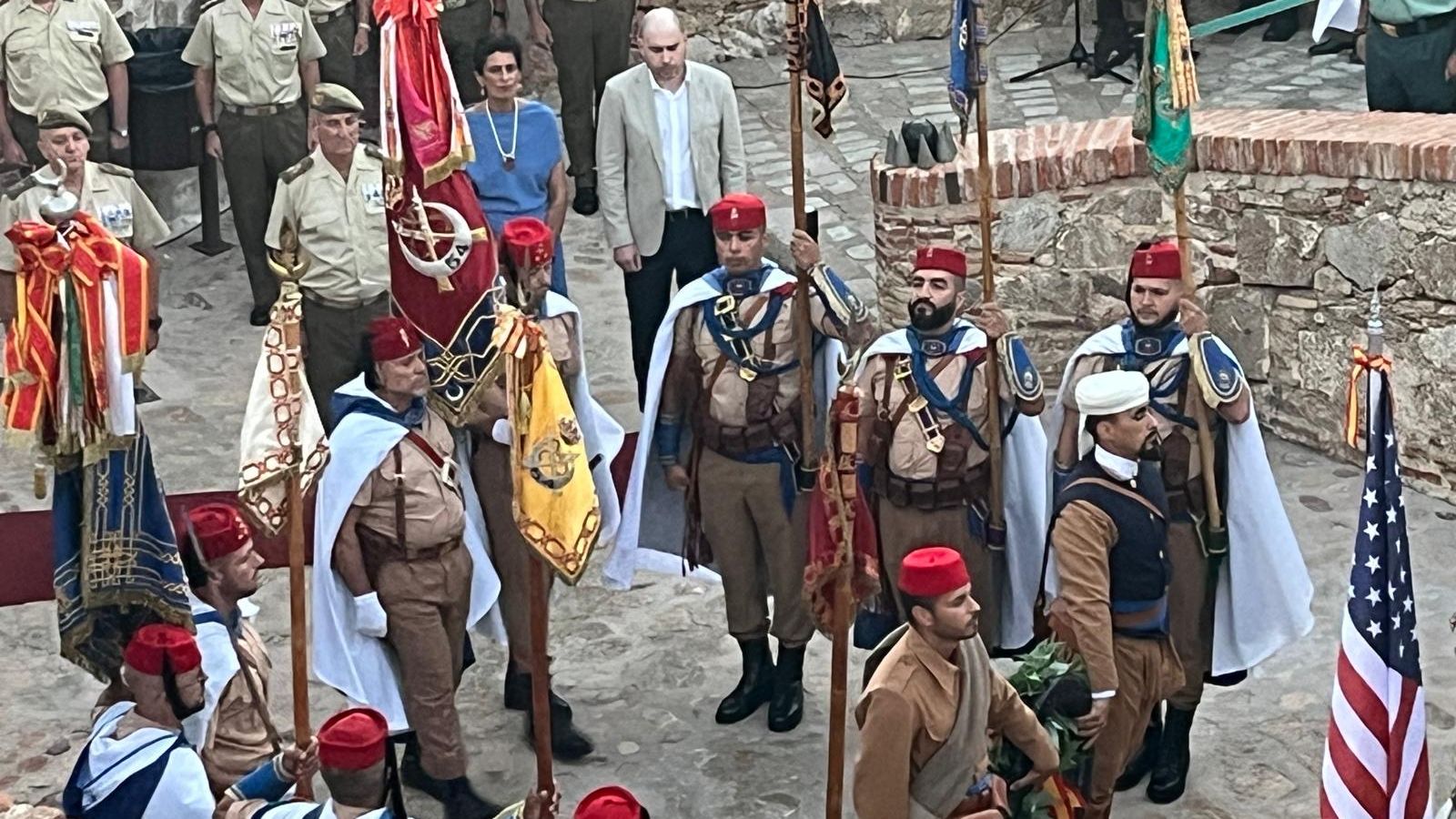 Homenaje en el Museo del Desnarigado al héroe ceutí Fernando de Leyba y arriado de bandera por el 115 aniversario fundacional del Grupo de Regulares número 54
