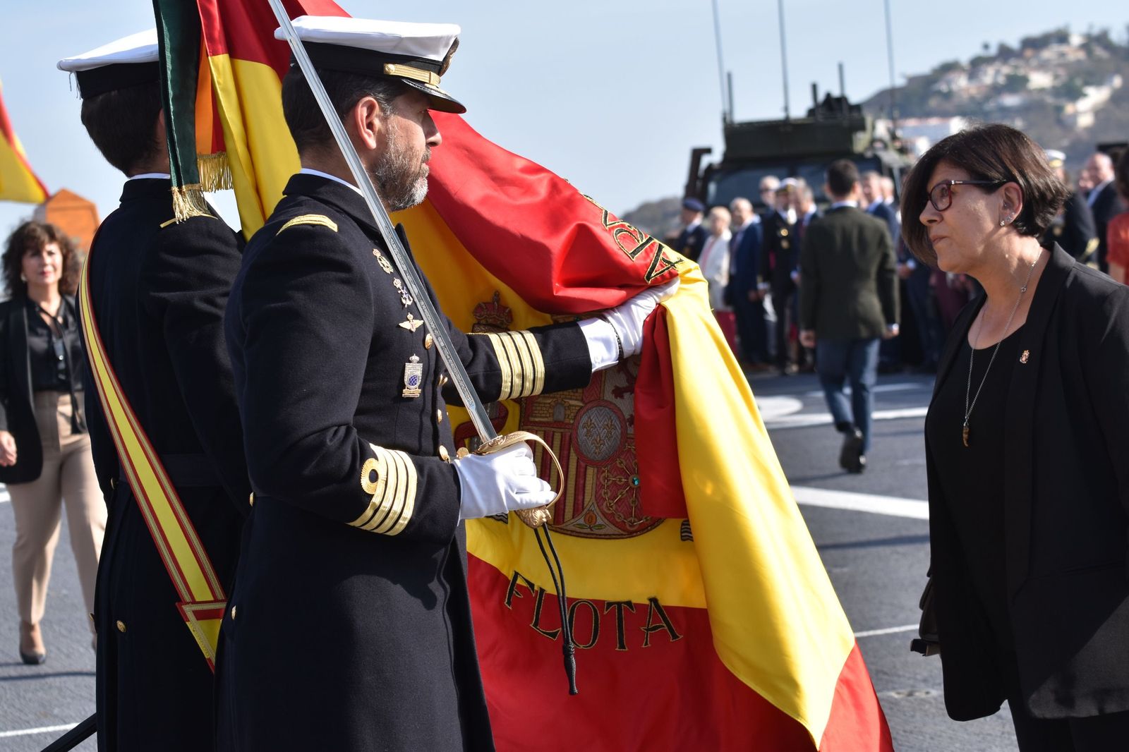 Emotiva jura de bandera a bordo del 'Castilla'