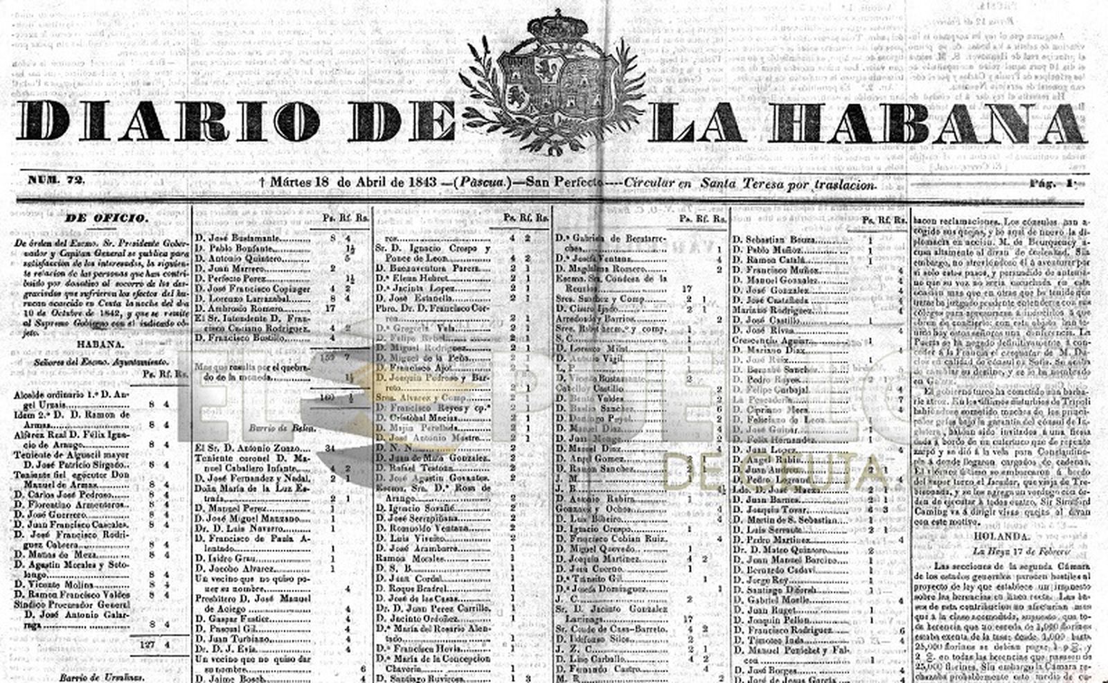 Listado de los ayudas a Ceuta desde Cuba. / FOTO Archivo: Paco Sánchez