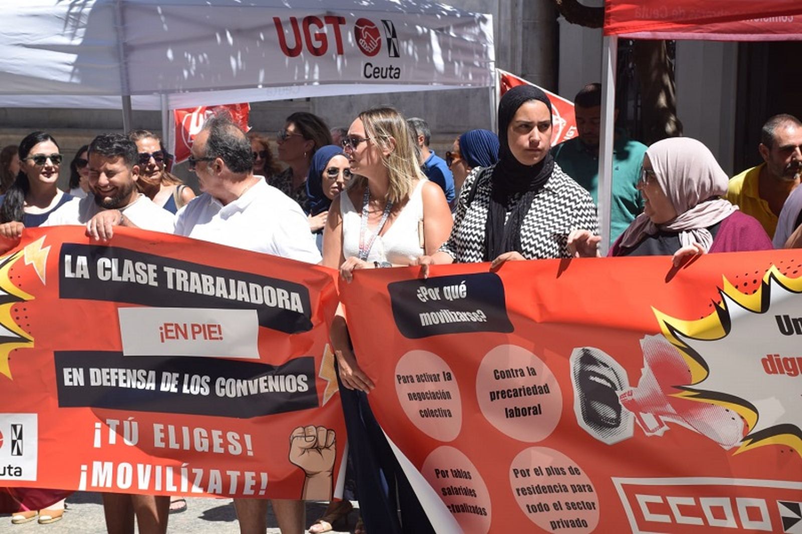 Una de las movilizaciones organizadas por los sindicatos el pasado julio/FOTO NICOL'S