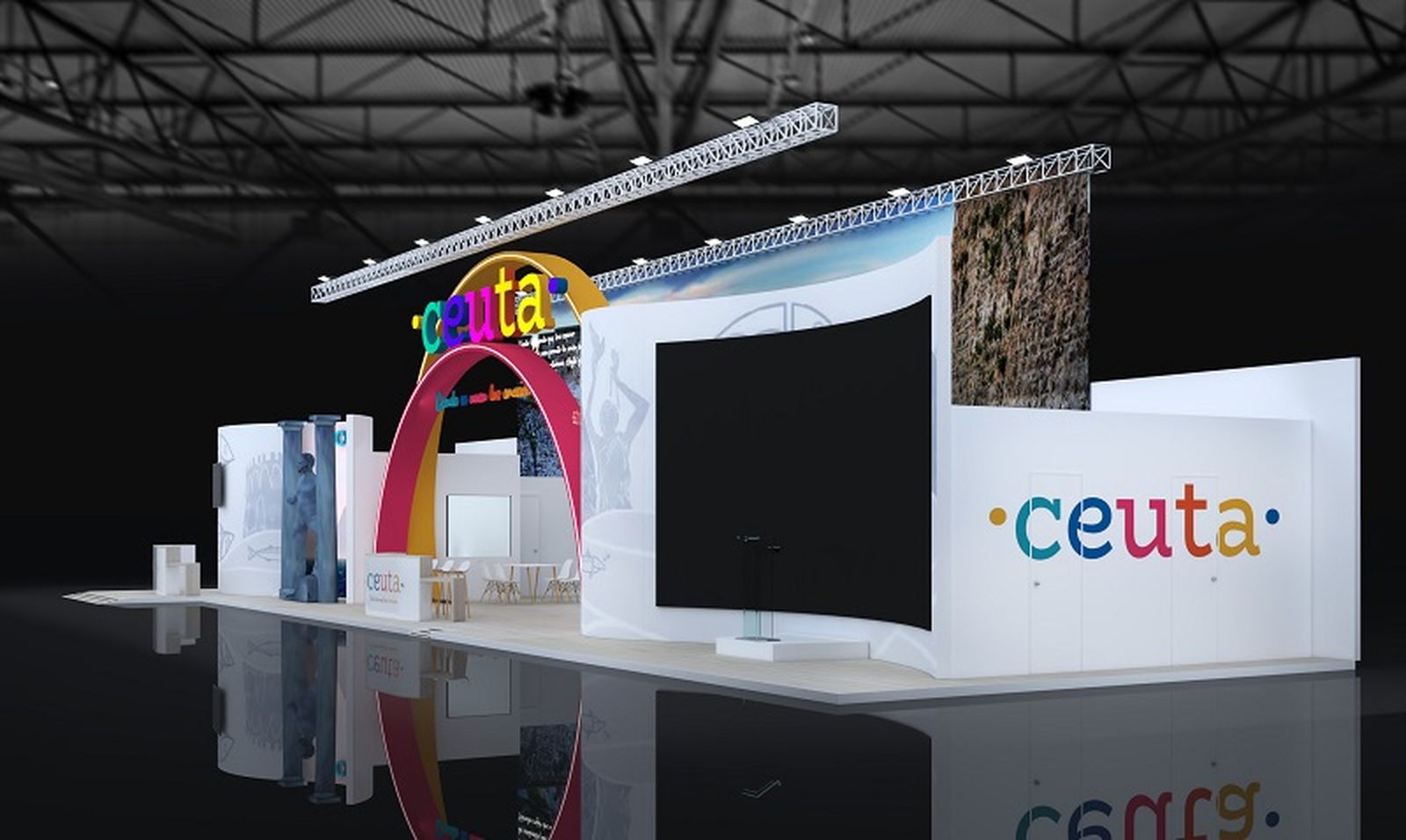 Prototipo del stand de Ceuta para FITUR 2025. / FOTO CEDIDA