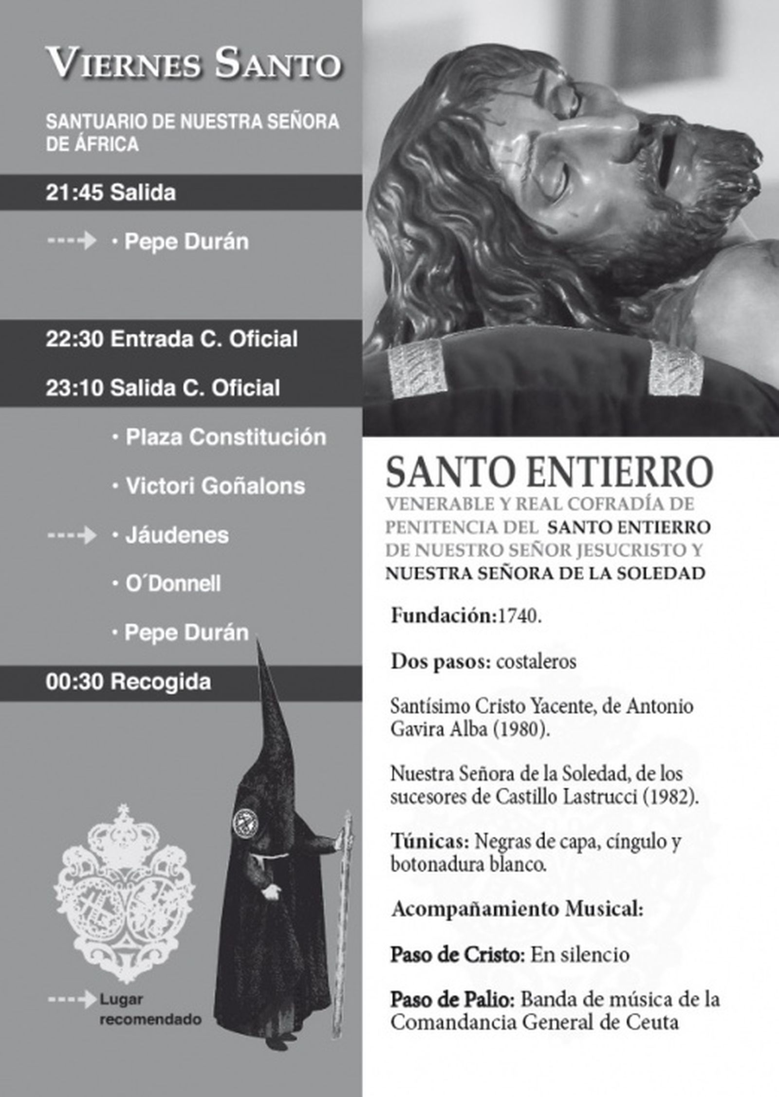 Recorrido del Santo Entierro. / FOTO E.P.
