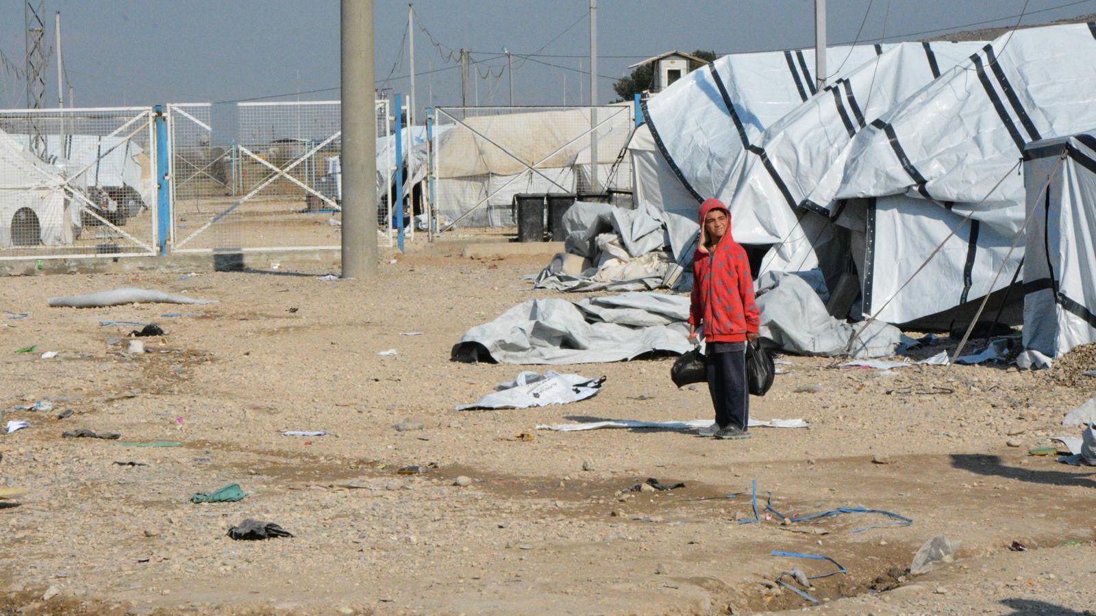 Un niño en el campamento de Al Roj, noreste de Siria, en diciembre de 2022