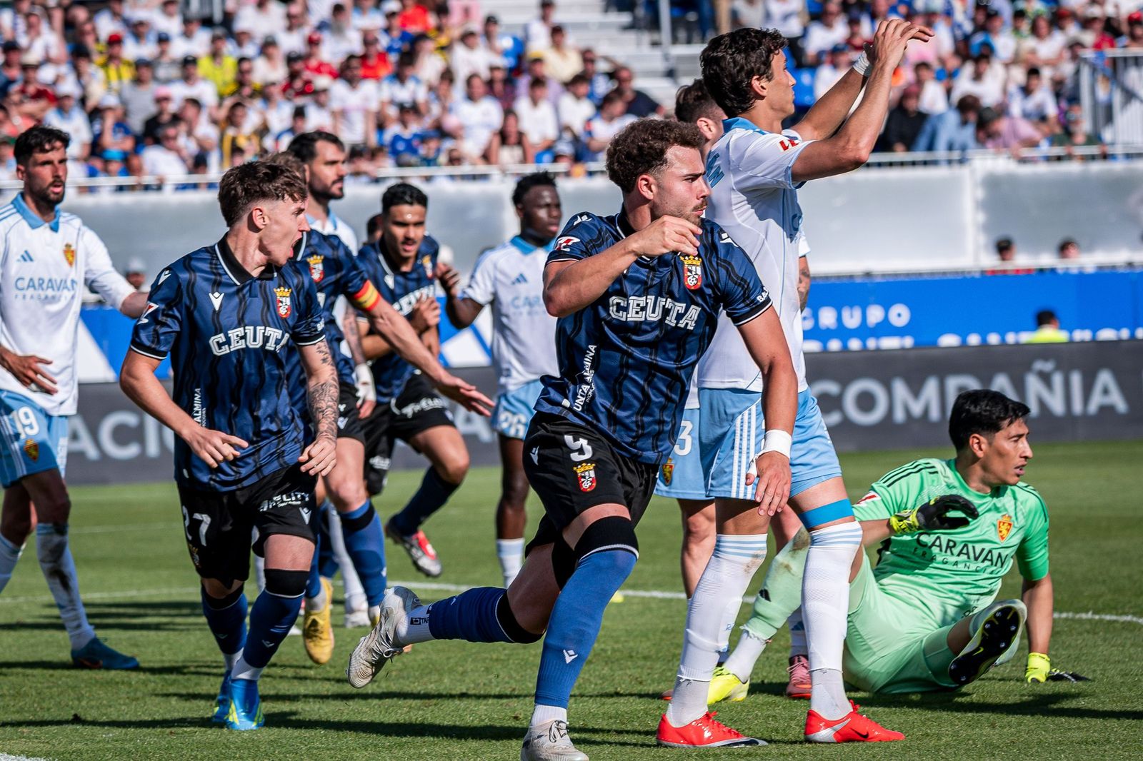Celebración gol de Marcos Fernández