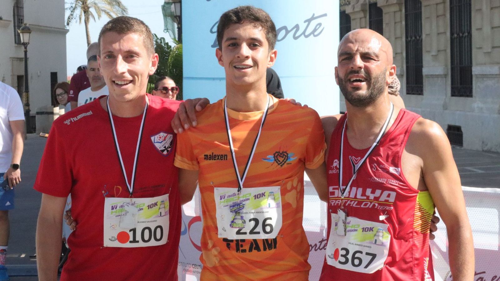 Los tres primeros clasificados categoría masculina