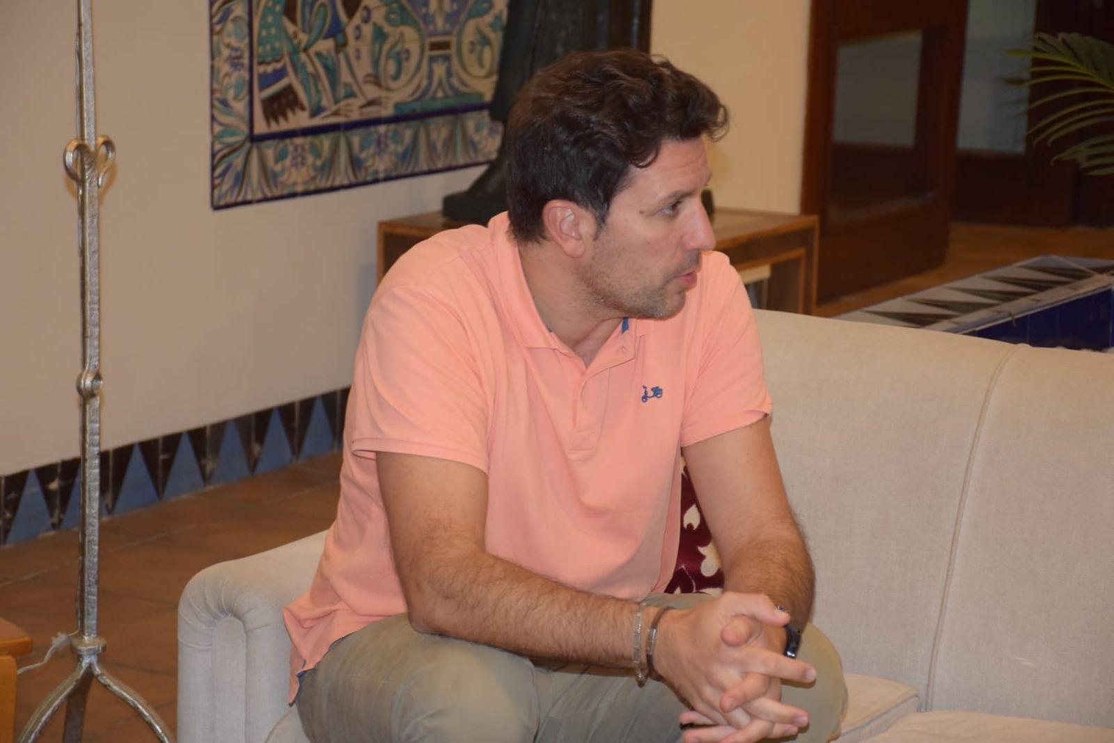 Raúl Touza, de Startup.st, durante una entrevista con este diario en el Hotel Parador La Muralla.
