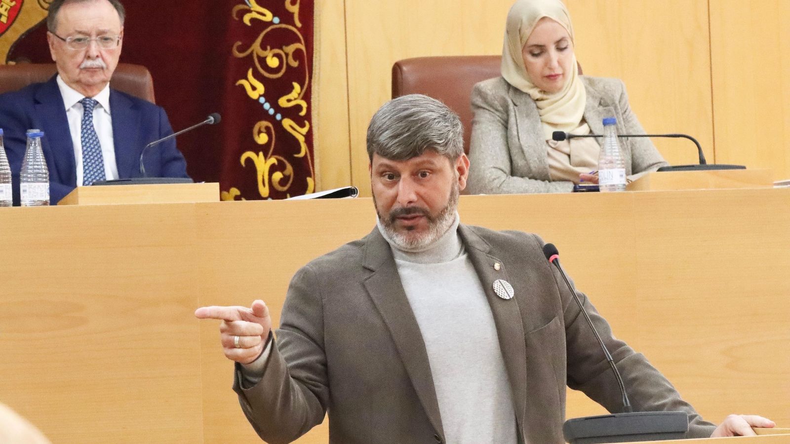 Mustafa durante su intervención.