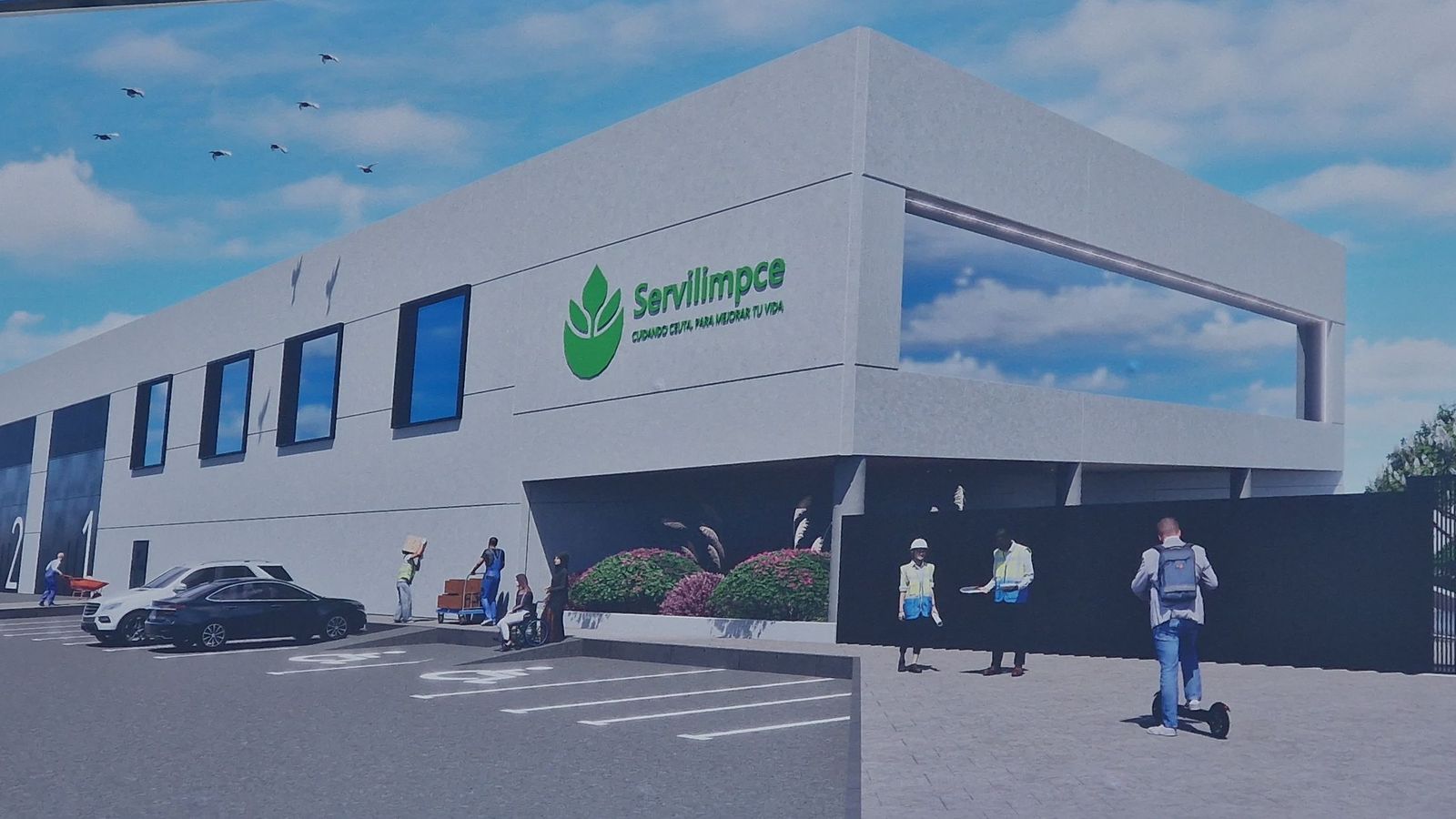 Infografía de como quedará la nueva base de Servilimpce