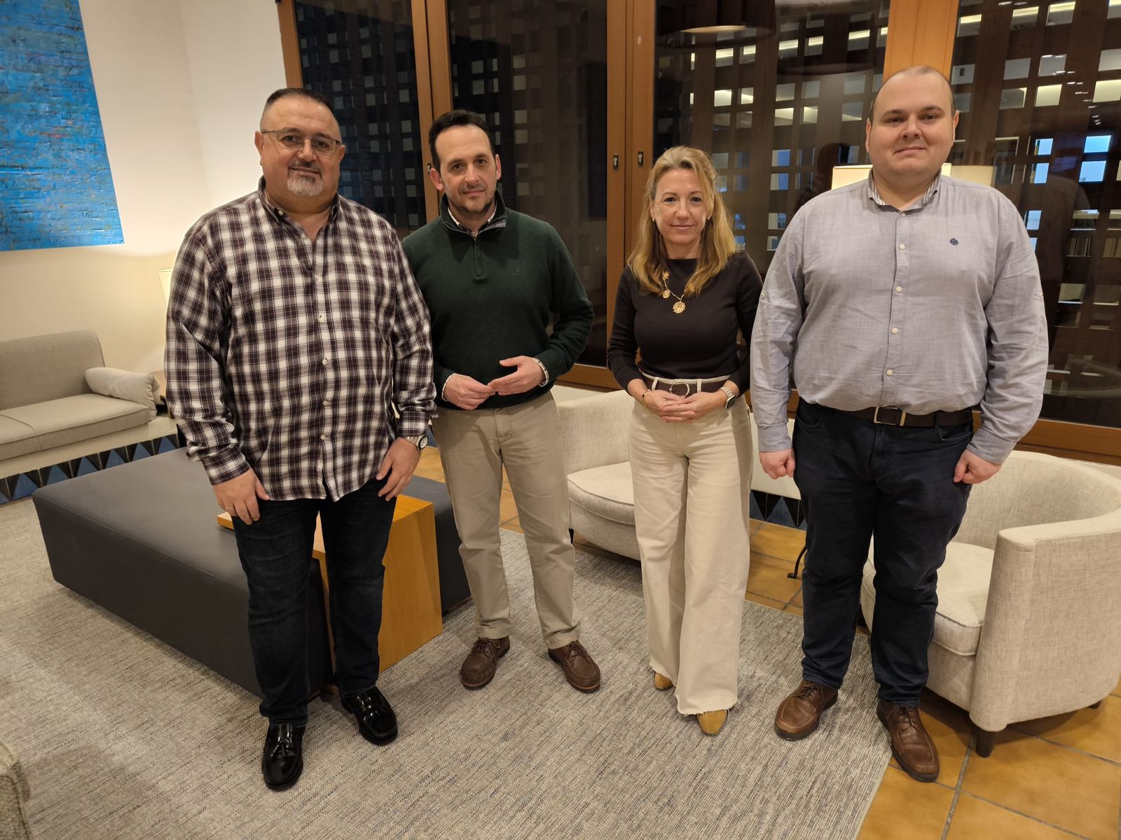 Los representantes de Vox Ceuta, con Maleno