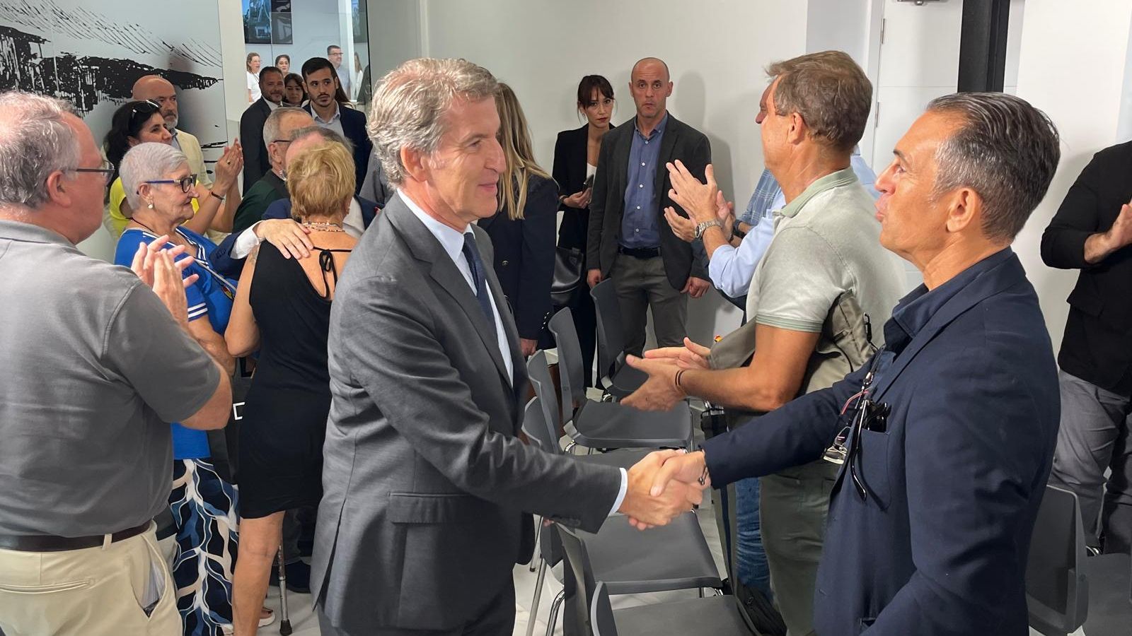Feijóo durante el acto de precampaña previo al 29N