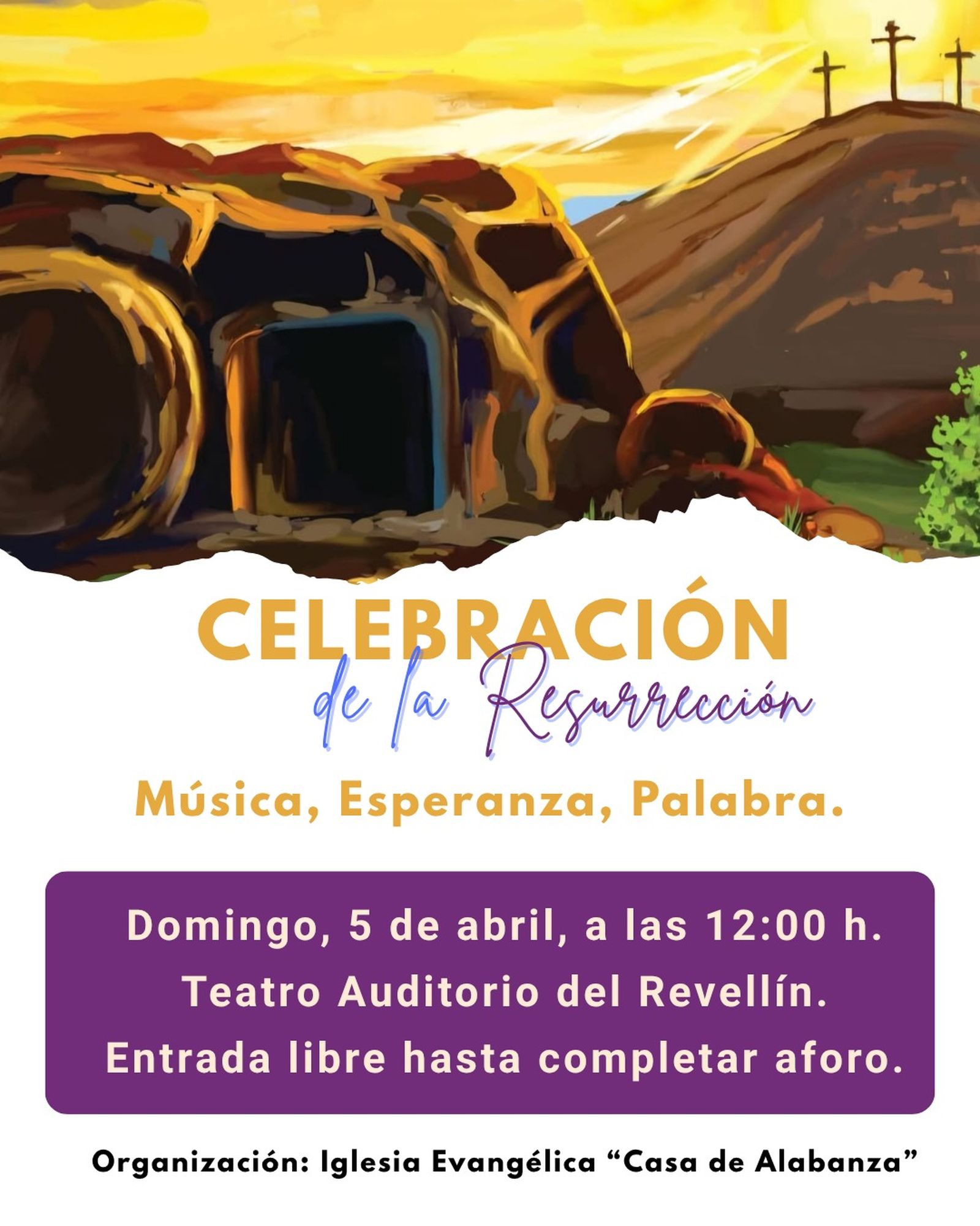 Cartel del concierto de la Iglesia Cristiana Evangélica de Ceuta