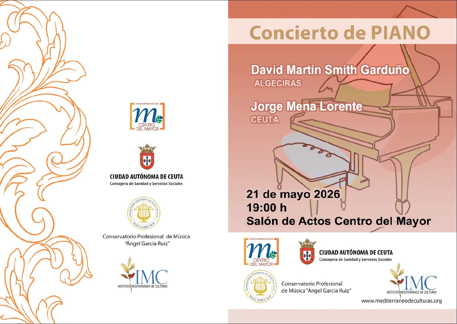 Cartel del concierto de piano