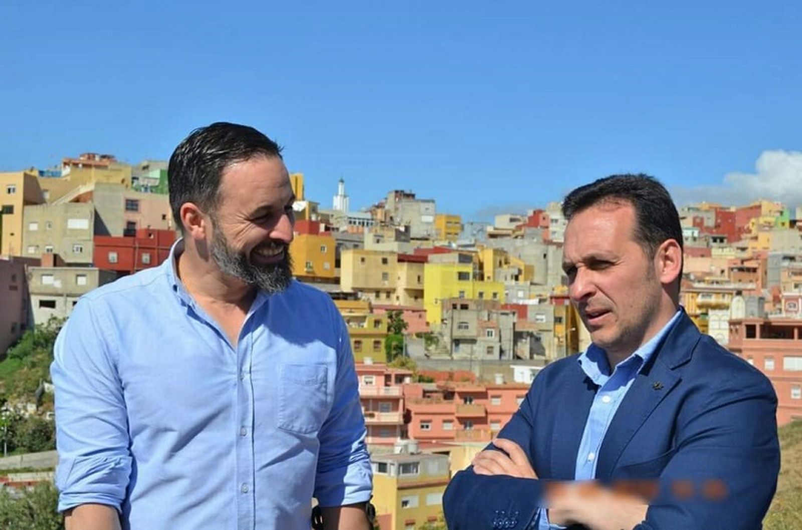 Abascal y Redondo en una visita del líder de Vox a Ceuta
