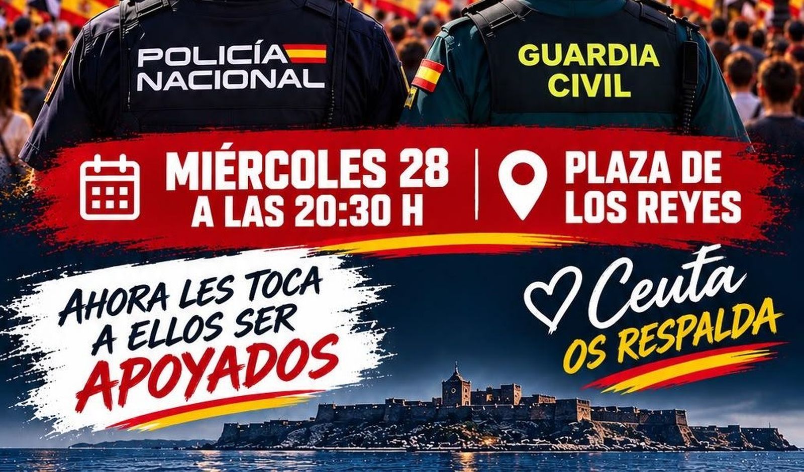 La concentración está convocada esta tarde a las 20.30 horas en la plaza de los Reyes