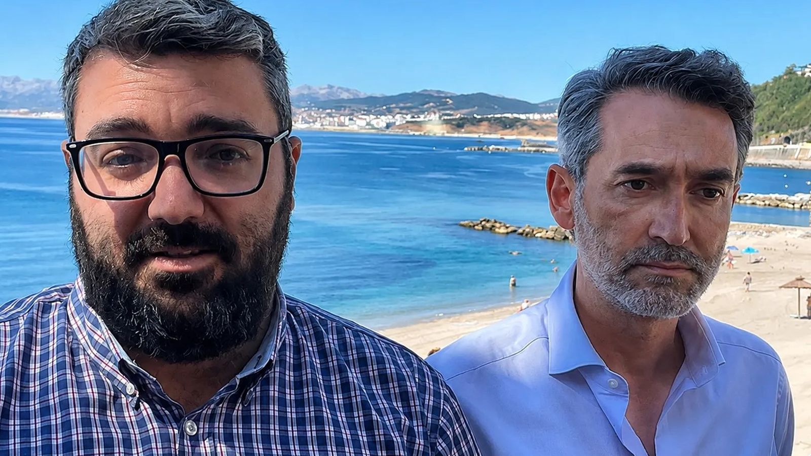 Los diputados del PSOE Melchor León (izquierda) y Sebastián Guerrero.
