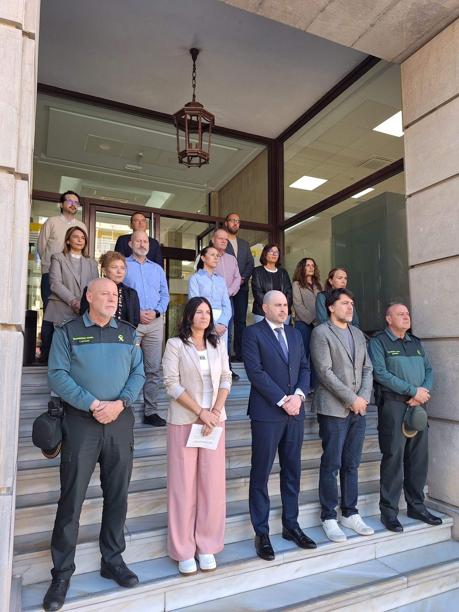 Un momento de la concentración celebrada esta mañana