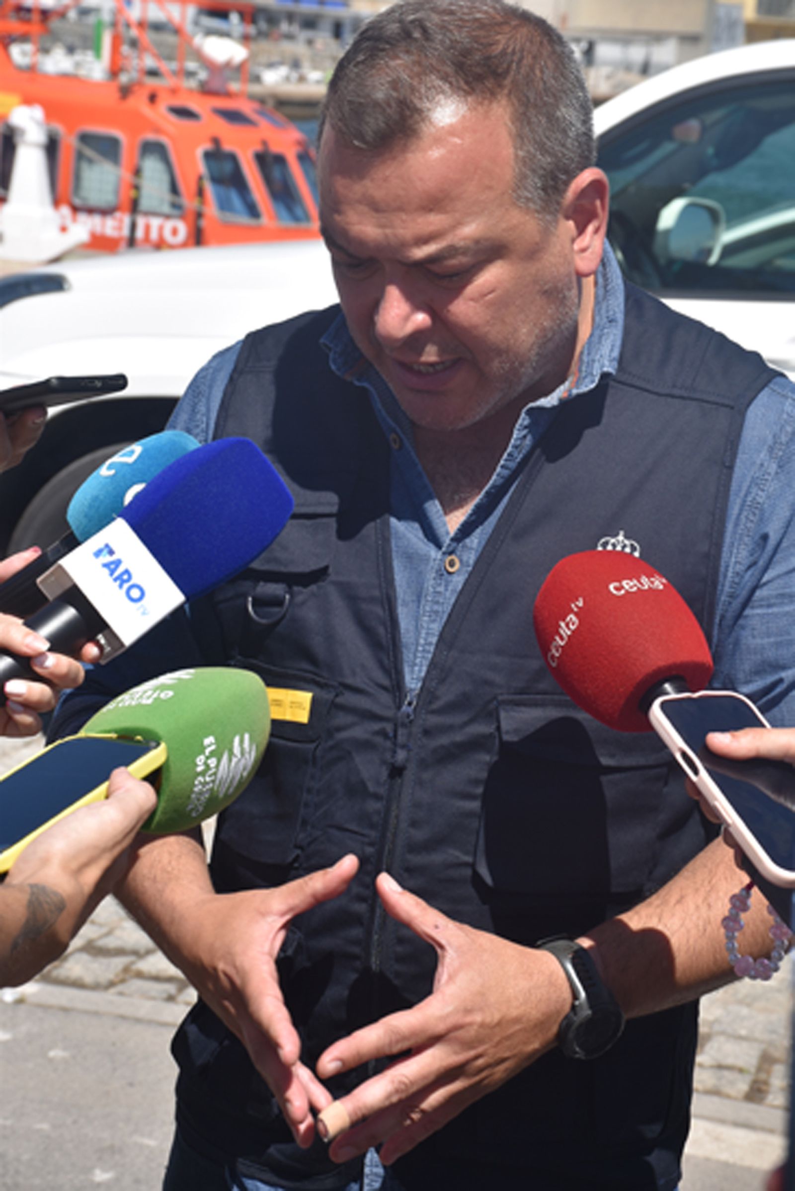 La OPE ensaya una zona de emergencia en el Muelle España
