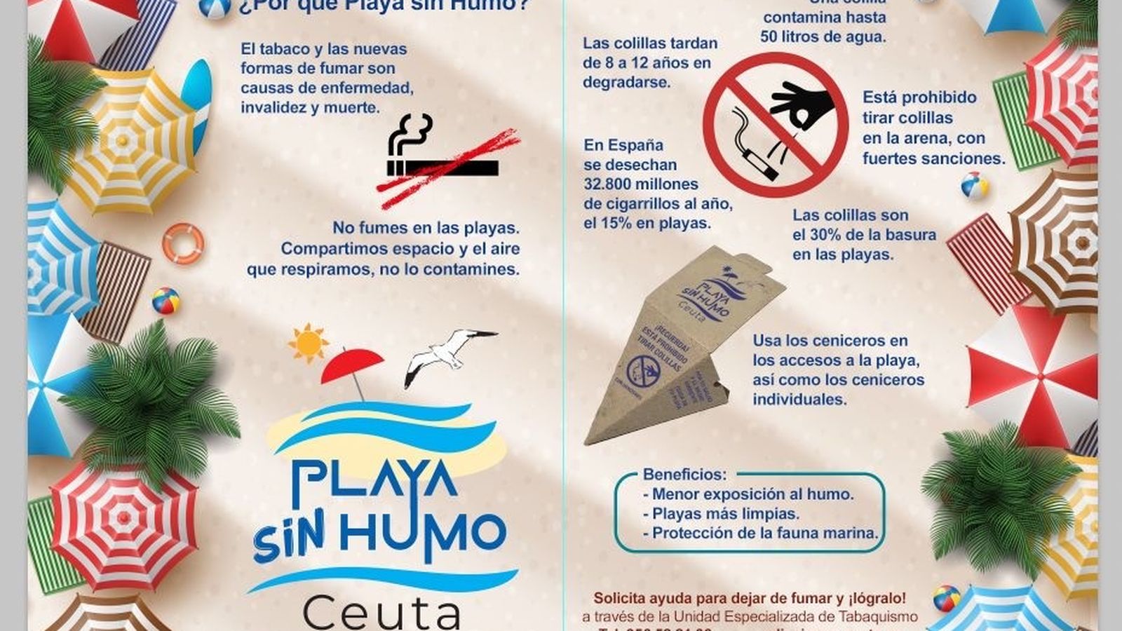 Servicios Urbanos colaborará un año más con Sanidad en la campaña 'Playas sin humo'