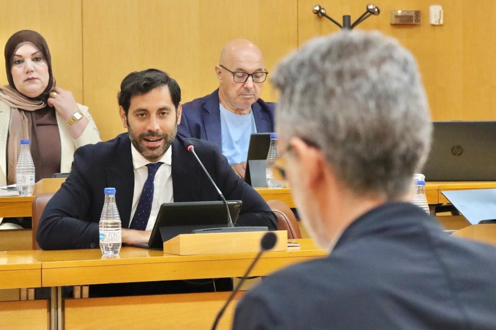 El consejero Martínez Peñalver, durante su intervención ante el plenario