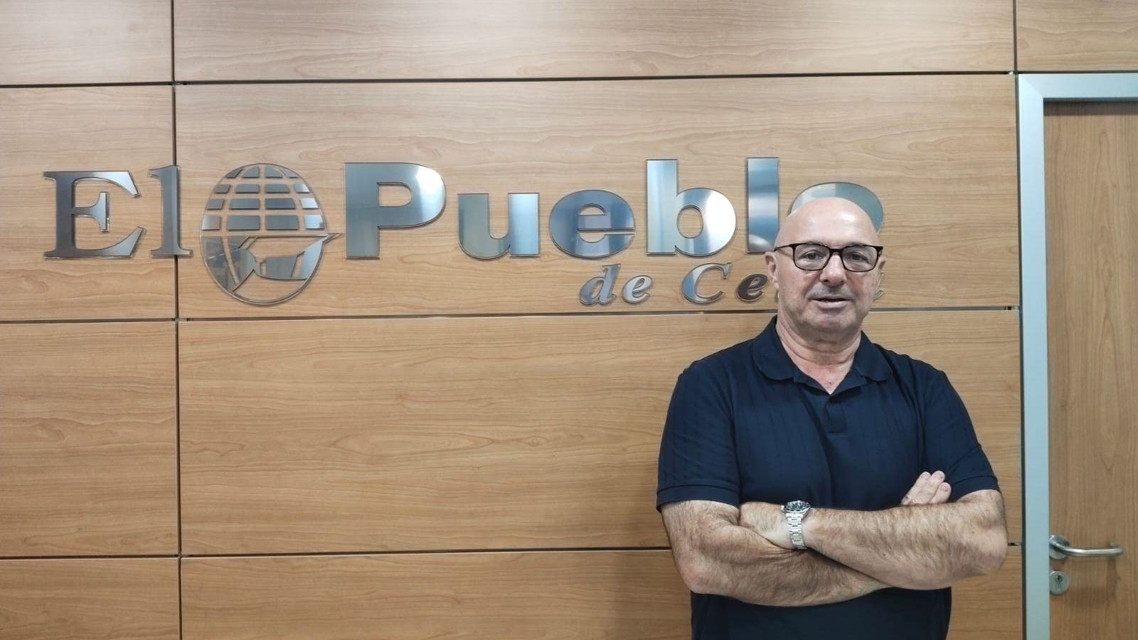 Nicola Cecchi, en la redacción de El Pueblo de Ceuta